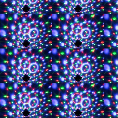 SAL DL80R projektoros party lámpa, RGB LED, 80 mm átmérő, álló vagy körbe forgó fényeffekt, akár 100 m2-re